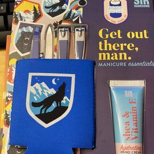 Sir Handsome Manicure Set 4 PCS W/ CAN COZY & CREAM  NIB